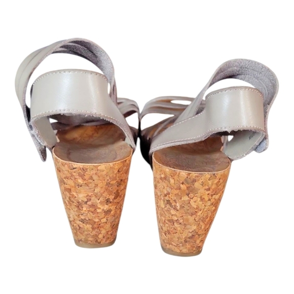 Blowfish Malibu Women's Taupe Strappy Wedge Cork Sandals Sz 7 1/2 - Picture 4 of 9